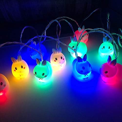 מיתרי LED אורות חג מולד 300 טעינה של USB LED עבור אורות דקורטיביים 10 מיתרים 1.65 מ 'אורות פסחא ארנבים תפאורה ביתית אורות