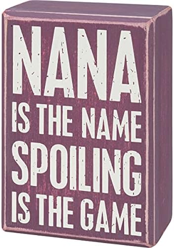 פרימיטיביות מאת קתי ננה היא השם Specking Is The Game Home Décor Sign וסט מתנות גרב
