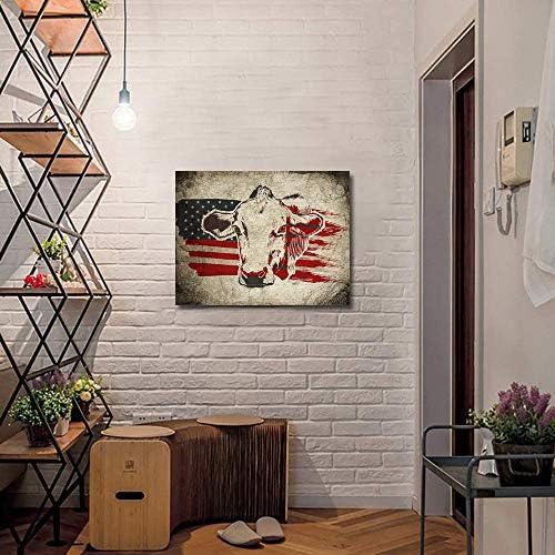 לפגוש 1998 בד אמנות קיר תפאורה אמריקאי דגל שמן ציור בד עם עץ מסגרת בציר חוות פרה מוכן לתלות לסלון חדר שינה חדר אוכל
