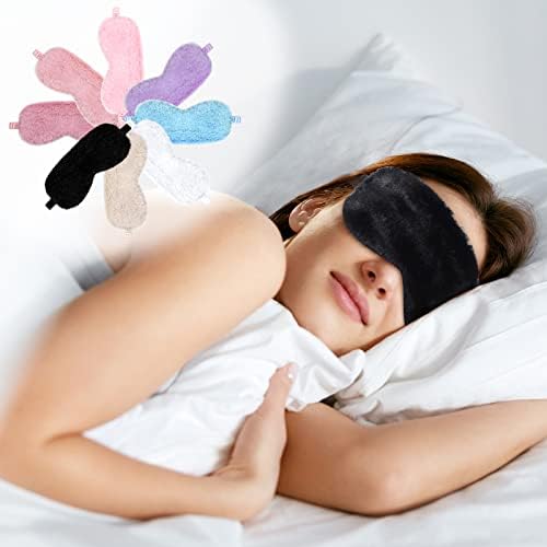 8 חתיכות מסיכת שינה קטיפה לנשים ישנות, מסכות עיניים פרווה דמויות רכות נוחות תנומה כיסוי עיניים כיסוי עיניים,
