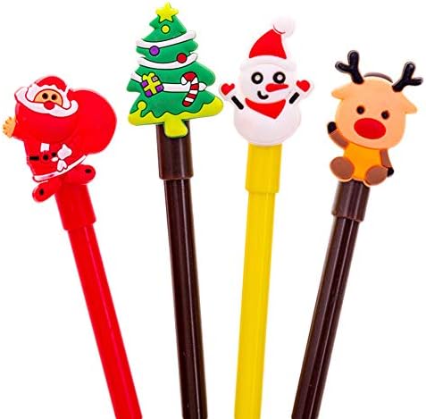 מתנות לחג המולד עטים כדורי דיו עטים צבעוניים צבעוניים לסנטה קלאוס אספקת משרדים מתנה לילדים חבילה של 4