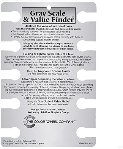 מדריך לכיס גלגל צבע עם Finder ערך סולם אפור - הן לאמנים החובבים והן למקצועיים על ידי ASW
