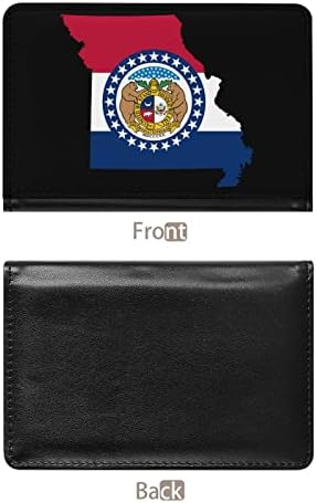 מיזורי מדינת דגל מפת מודפס דרכון מחזיק כיסוי ארנק מקרה עם כרטיס חריץ עור מפוצל נסיעות מסמכים ארגונית מגן