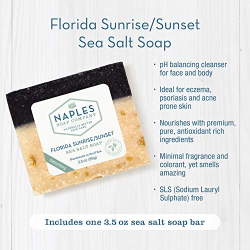 חברת סבון נאפולי מאזן את רמת החומציות של סבון מלח ים-מקלף ומעניק לחות באופן טבעי-ללא מרכיבים מזיקים -3.5 אונקיות,
