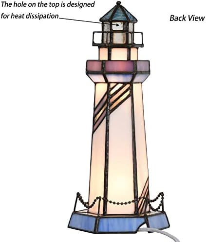 בייה ל10776 מגדלור טיפאני סגנון ויטראז ' מנורת שולחן, 10.7 סנטימטרים