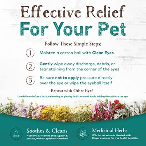 כדור הארץ בעלי חיים צמחים אקטואלי תרופות עיניים נקיות לשטוף עיניים לכלבים וחתולים, 4 עוז