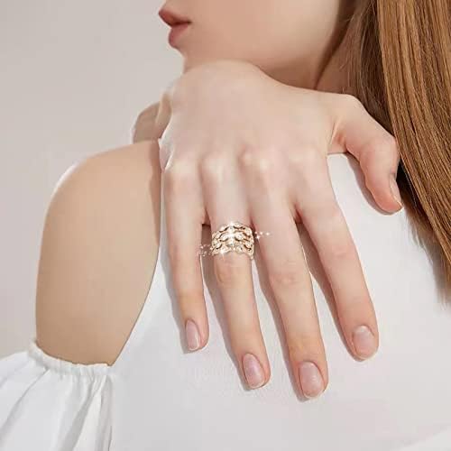 טבעת יהלום סגסוגת פופולרית טבעת מעודנת תכשיטי אופנה פשוטים טבעות אירוסין לנשים