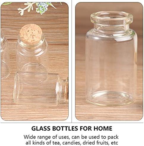סיר אחסון זכוכית Doitool 10 יחידות בקבוק זכוכית בורוסיליקט גבוה ברור עם פקק פקק ניתן למילוי קיבולת גדולה בקבוקים אטומים