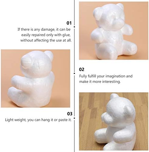 גנרי 6 יחידות דוב מלאכה לבנה קצף מלאכה דבק דוב צבעוני למלאכה קצף ציוד קישוט בעבודת יד חינוכי