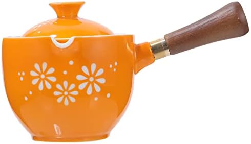 קומקום קרמיקה של Cabilock עם ידית צדדים יצרנית תה חרסינה 360 מעלות קומקום קומקום רופף סיר תה רופף