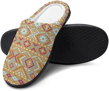 אתני גיאומטרי שבטי עממי סגנון נעלי בית לנשים מקורה וחיצוני בית נעלי בית עם החלקה גומי סוליות