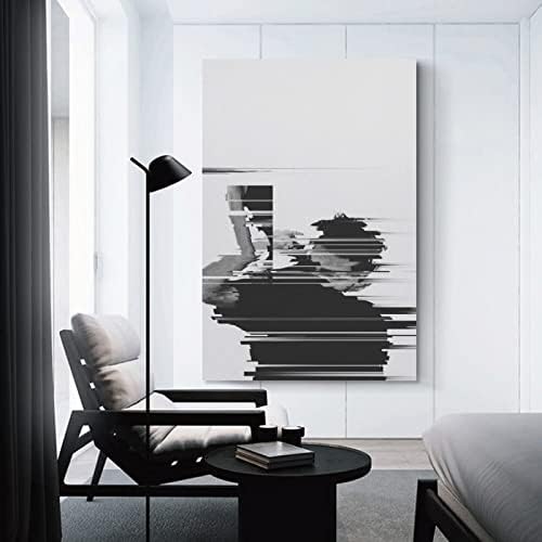16x24 אינץ 'מודרני מינימליסטי מופשט שחור לבן אופי סלון קישוט קישוט ציור ספה חדר שינה קיר רקע יצירתי ציור קיר מינימליסטי