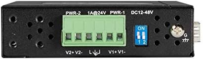 Black Box LGC280 סדרת Gigabit ממיר מדיה תעשייתית SFP - 1 X רשת - Gigabit Ethernet - 10/100/1000Base -T, 1000Base -X - 1 x