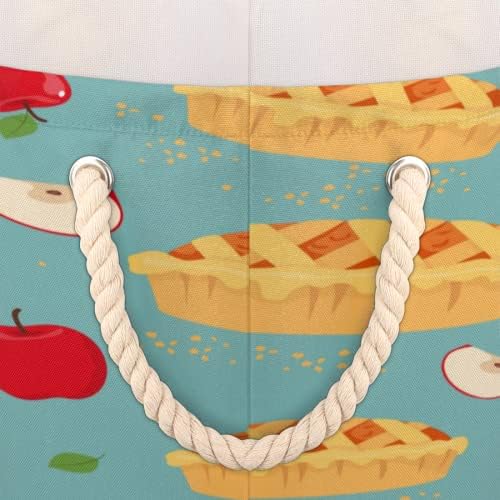 עוגת תפוחים סלים עגולים גדולים לאחסון סלי כביסה עם ידיות סל אחסון שמיכה למדפי אמבטיה פחים לארגון ילדת פעוטון ילד ילדה