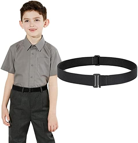 ג 'סגוד ילדים אלסטי למתוח חגורת בני בלתי נראה לא להראות מתכוונן חגורת עבור ג' ינס בית ספר אחיד עם שטוח אבזם