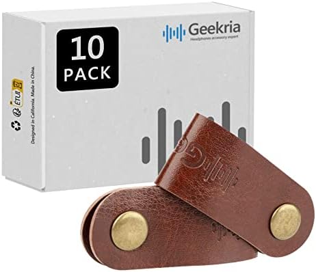 Geekria מארגן חוט חשמל רצועות כבלים מפותל אוזניות, קשרי כבלים טעינה, תחבושת כבלים USB/קטעי כבל אוזניות, מערכת ניהול