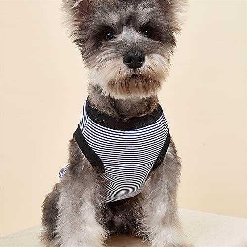 ילדה כלב בגדי גזע גדול בריטי כותנה אפוד כלב סגנון לנשימה חתול חולצה פסים שרוולים בגדים לחיות מחמד