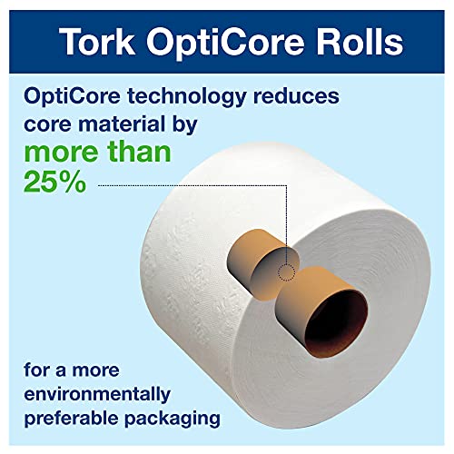 Tork Opticore בינונית נייר טואלט גליל לבן T11, מתקדם, 2 רובדי, 36 x 865 גיליונות, 162090