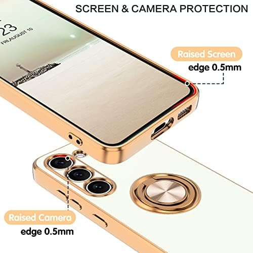 Bentoben עבור Samsung Galaxy S23 Plus Case, דק משקל קל משקל 360 מעלות טבעת בעיטה תמיכה ברכב הר-אטום נשים גברים ללא הגנה
