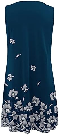 נשים קיץ שמלת 2023 חולצת טי החוף הקיצי מזדמן בתוספת גודל זורם נדנדה טנק שמלות רופף מודפס באורך הברך שמלה