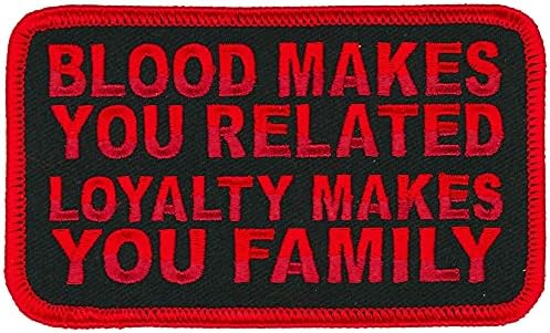דם גורם לך נאמנות קשורה הופכת אותך למשפחה, טלאי - טלאי חוט גבוה אטום טלאי תפירה - 4 x 3