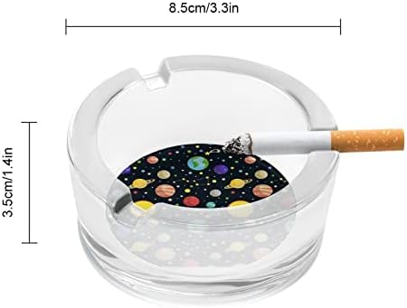 יקום כוכב הלכת מאפרה עגול סיגריות עגול מארז מחזיק מגש אפר למשרד ביתי קישוט מקורה
