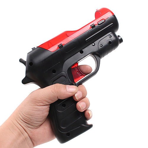 אקדח אקדח משחק יריות עבור PS3 Move Controller Black Black