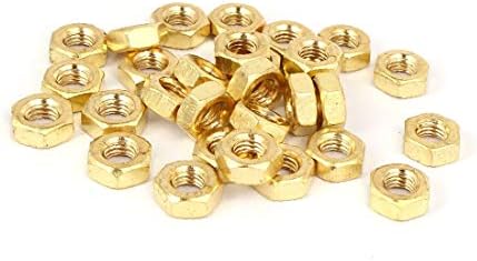 8 איקס 6 מ מ ניקל מצופה משושה משושה אגוזים מחברים זהב טון 30 יחידות (8 איקס 6 מ מ ניקלאדו משושה משושה סוגטדורס