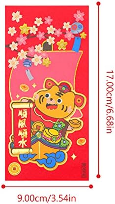 12 יחידות סיני חדש שנה אדום מעטפת הונג באו אדום מנות לאי לראות הונג באו מזל כסף שבוי כיס עבור 2022 שנה של נמר מסורתי אביב פסטיבל