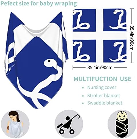דגל שמיכת מרטיניק לתינוק מקבל שמיכה עבור עגלת פעוטון לכיסוי יילוד של תינוק
