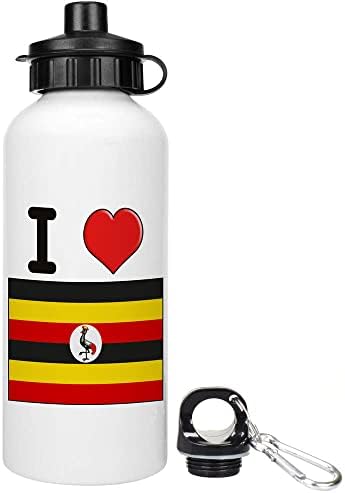 Azeeda 600ml 'אני אוהב אוגנדה' בקבוק מים / שתייה לשימוש חוזר