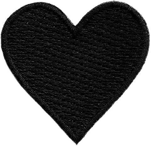 אבק גרפי 10 לב שחור אהבה ברזל רקום על טלאי צער לב שבור קישוט אפליקציות עצוב קישוט חמוד סימן שמח לוגו סמל שלום
