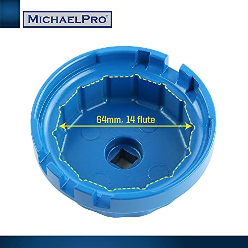 MichaelPro MP009057 מפתח ברגים כובע מסנן שמן לטויוטה, לקסוס, מתאים לרוב מנועי 6 ו -8 צילינדרים / מנועי 2.5L עד 5.7
