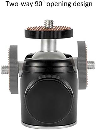 Zrqyhn K26 360 ° סיבוב מיני חצובה מונופוד ראש פתיחה כפול ראש 1/4 אינץ ', למצלמת SLR