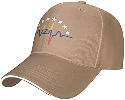 ונצואלה דגל פעימות לב כובע 3 הדפסת למבוגרים מתכוונן אופנה לנשימה חיצוני טיולים כובעים