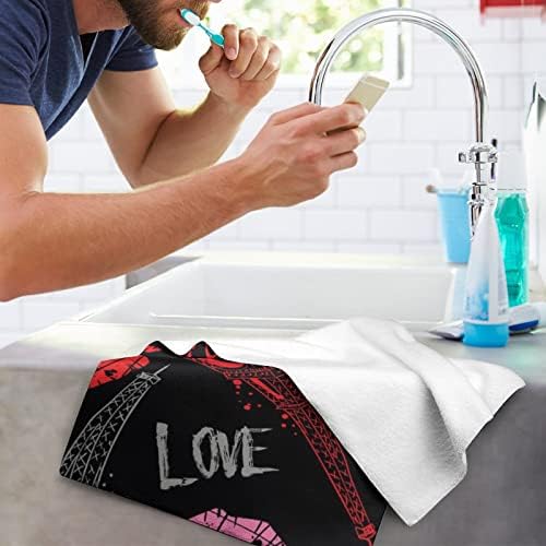 מגדל אייפל שפתיים מגבות יד פנים שטיפת גוף מטלית כביסה רכה עם חמוד מודפס למטבח אמבטיה מלון יומיומי שימוש