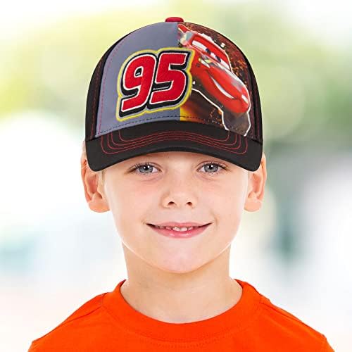 דיסני בני בייסבול כובע, לייטנינג מקווין מתכוונן פעוט כובע, גילים 2-4 או ילד כובעים לילדים גילים 4-7