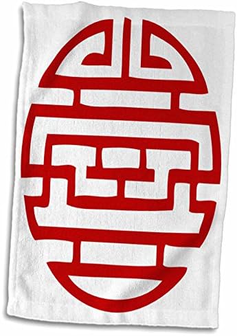 3 דרוז פלורן דקורטיבי - סמל סיני אדום - מגבות