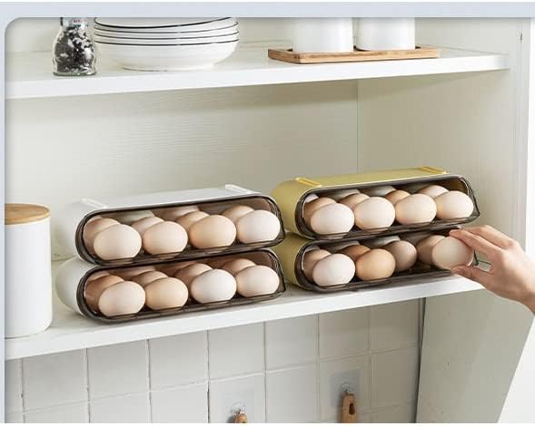 טרי שמירה מתגלגל ביצת תיבת עבור מקרר מטבח אחסון וארגון מדף מגירת סוג פלסטיק אחסון מיכל בית