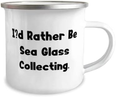אני מעדיף להיות איסוף זכוכית ים. ספל קמפר 12oz, איסוף זכוכית ים, מתנות חמודות לאיסוף זכוכית ים, זכוכית חוף, תכשיטי זכוכית