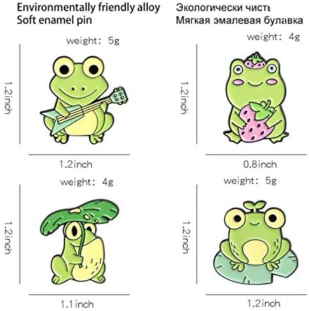 חמוד צפרדע אמייל סיכת סיכות קריקטורה בעלי החיים סיכת סיכות עבור תרמילי תגי כובעי שקיות דש סיכות אבזר עבור