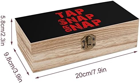 Nudquio Tap Snap או Nap Brazilian Jiu Jitsu Wooten Storage Box עם מנעול רטרו לתמונות תכשיטים שומר מזכל מתנה דקורטיבי