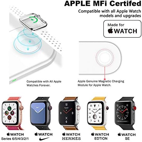 MFI מוסמך 2-in-1 Wireless-Charger-for-Watch-iphone AirPods 10W מהיר QI אלחוטי-טעינה-מטען IWatch Farger Station לאייפון