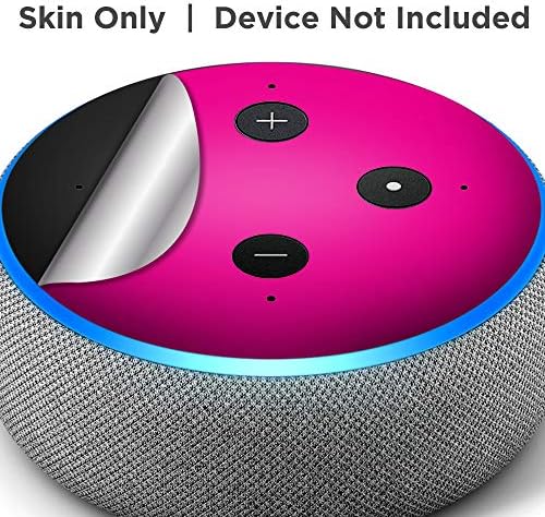 ורוד חם - עור מדבקות ויניל תואם ל- Echo DOT דור שלישי של Alexa - קישוטים לרמקולים הביתיים החכמים שלך, מתנה אביזרים נהדרים