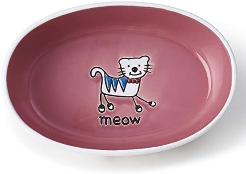 פטרגי 11035 טיפשי קיטי מדיח כלים ומיקרוגל חרס חתול צלחת 5-אינץ קוטר 2.5-אונקיה קיבולת עבור רטוב או יבש חתול מזון