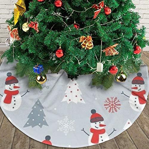 Lveshop חג המולד חצאית עץ חג המולד מקסים שלג מקסים עגול יוקרה עגול מקורה מחצלת חוץ כפרי קישוטי חג עץ כפרי （30 /36 /48 שלושה