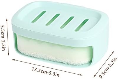 כוס יניקה כוס יניקה קופסת סבון רכבה על אמבטיה מתלה סבון כפול עם ספוג ניקוי סבון קופסת סבון מתלה סבון בית