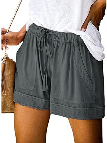 מכנסיים קצרים של Niantie לנשים, מכנסיים קצרים אלסטיים מזדמנים של נשים המריצים מכנסי זיעה מודפסים פרחוניים בעלי מותניים