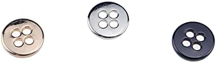 טייגל 60 יחידות 4 חור כפתורי תפירה עגולים מתכת, כפתורים קטנים בקוטר 0.39 אינץ 'למלאכות תפירה DIY