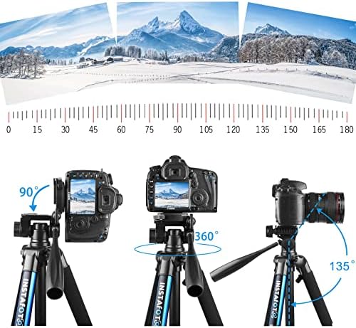 Instafoto 66 '' DSLR מצלמה חצובה עבור תרמיל מצלמת Canon ו- DSLR לצלמים